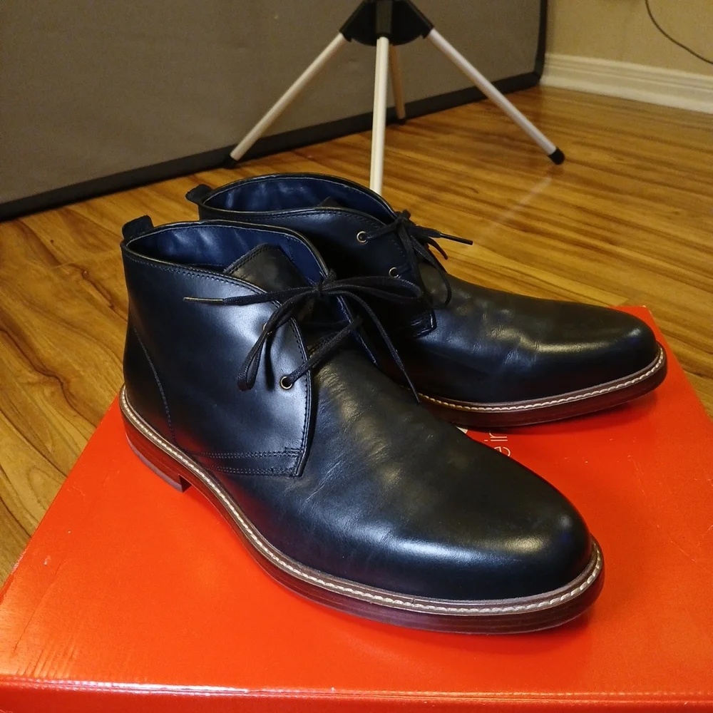 Cole Haan Tyler Grand Black Leather Chukka‎ Boots C25100 Men Size 11M